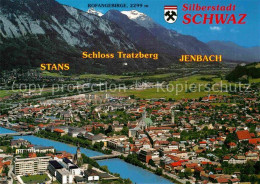 72872483 Schwaz Tirol Panorama Silberstadt Schloss Tratzberg Rofangebirge Fliege - Andere & Zonder Classificatie
