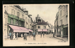 CPA Senlis, Rue De La Halle  - Senlis