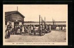 CPA Le Crotoy, Arrivee Et Vente Du Poisson Dans Le Port  - Le Crotoy