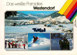 72871351 Westendorf Tirol Skigebiet Fliegeraufnahme Pferdeschlitten Westendorf - Altri & Non Classificati