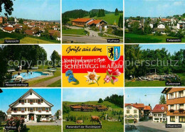 72869485 Scheidegg Allgaeu Kurhaus Rathaus Wassertretanlage  Scheidegg - Other & Unclassified