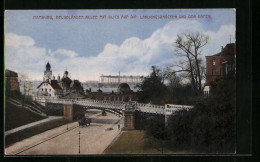 AK Hamburg, Helgoländer Allee Mit Blick Auf Die Landungsbrücken Und Den Hafen  - Mitte