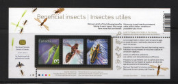 2010 Beneficial Insects Souvenir Sheet Of 3 Different  Sc 2409b MNH - Ungebraucht