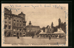 AK München, Lenbachplatz, Wittelsbacherbrunnen  - Muenchen