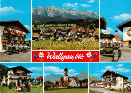 72865485 Wallgau Gasthof Hotel Kirche Gesamtansicht Mit Alpenpanorama Wallgau - Otros & Sin Clasificación