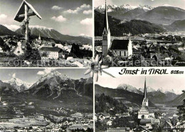 72865250 Imst Tirol Gesamtansicht Mit Alpenpanorama Kirche Kreuz Imst - Autres & Non Classés