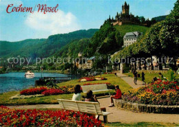 72863766 Cochem Mosel Parkanlagen Am Moselufer Mit Reichsburg Cochem - Cochem