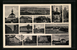 AK Wodnian, Kirche, Schule, Marktplatz, Ruine  - Repubblica Ceca