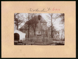 Fotografie Brück & Sohn Meissen, Ansicht Wolkenstein, Kriegerdenkmal Und Schloss  - Lugares