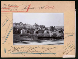 Fotografie Brück & Sohn Meissen, Ansicht Cossebaude, Blick Vom Bahnhof Auf Eichberg Mit Villen Während Der Baumblüte  - Places