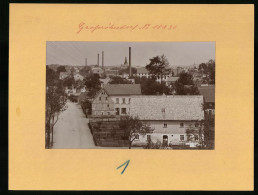 Fotografie Brück & Sohn Meissen, Ansicht Grossröhrsdorf, Blick In Die Radebergerstrasse, Handlung Berhard Hayn  - Plaatsen