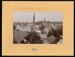 Fotografie Brück & Sohn Meissen, Ansicht Grossröhrsdorf I. Sa., Ortsansicht Mit Fabrikgebäude  - Lieux