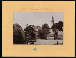 Fotografie Brück & Sohn Meissen, Ansicht Grossröhrsdorf I. Sa., Partie Im Mitteldorf Mit Blick Zur Kirche  - Lieux