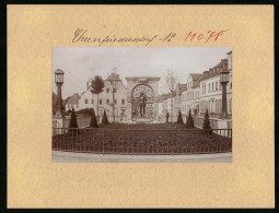 Fotografie Brück & Sohn Meissen, Ansicht Ehrenfriedersdorf I. Erzg., Blick Auf Das Denkmal Friedrich Des Streitbaren  - Orte