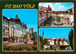 72863582 Bad Toelz Teilansichten Innenstadt Denkmal Bruecke Altstadt Bad Toelz - Bad Tölz