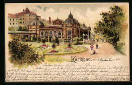 Lithographie Karlsbad, Stadt-Park  - Tchéquie