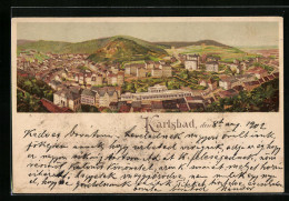 Lithographie Karlsbad, Teilansicht  - Tchéquie
