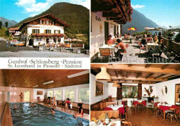 72861870 St Leonhard Passeier Gasthof Schlossberg Pension Terrasse Hallenbad Gas - Otros & Sin Clasificación