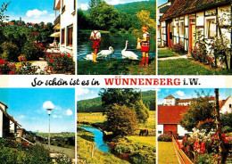 72861701 Wuennenberg Teilansichten Kneipp Luftkurort Schwanenteich Bachlauf Bad  - Bad Wünnenberg