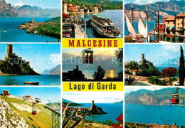 72861069 Malcesine Lago Di Garda Teilansicht Schloss Seilbahn Anlegestelle Malce - Other & Unclassified