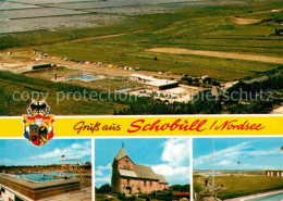72860358 Schobuell Husum Fliegeraufnahme Schwimmbad Kirche Schobuell - Other & Unclassified