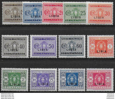 1934 Libia Segnatasse 13v. MNH Sassone N. 12/24 - Andere & Zonder Classificatie