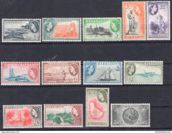 1953-61 BARBADOS - SG 289/301 Serie Di 13 Valori - MNH** - Otros & Sin Clasificación