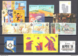 2018 San Marino, Francobolli Nuovi, Annata Completa 26 Valori + 4 Foglietti - MNH** - Full Years