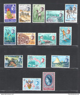 1969 Turks E Caicos Islands - Stanley Gibbons N. 274-87 - Regina Elisabetta,14 Valori - MNH** - Autres & Non Classés