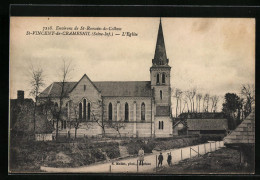 CPA St-Vincent-de-Cramesnil, L`Église  - Autres & Non Classés