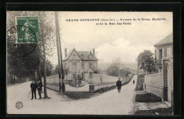 CPA Grand Couronne, Avenue De La Reine Mathilde Et De La Rue Des Palis  - Autres & Non Classés