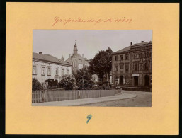 Fotografie Brück & Sohn Meissen, Ansicht Grossröhrsdorf, Bahnhostrasse Mit Haus Milka-Niederlange, Reichs-Adler-Drog  - Lieux