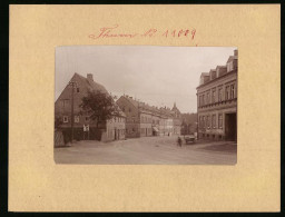 Fotografie Brück & Sohn Meissen, Ansicht Thum I. Erzg., Chemnitzer Strasse Mit Geschäft Richard Weiss  - Orte