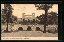 AK Potsdam, Schloss Sanssouci - Orangerie Mit Der Neuen Treppenanlage  - Autres & Non Classés