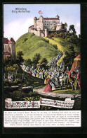 Künstler-AK Weinsberg, Burg Weibertreu, Rettung Der Männer Durch Weiberlist Im Jahr 1140  - Otros & Sin Clasificación