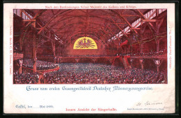 AK Ganzsache PP9C100 /05: Cassel, 1. Gesangwettstreit Deutscher Männergesangvereine, Innenansicht Der Sängerhalle  - Postcards