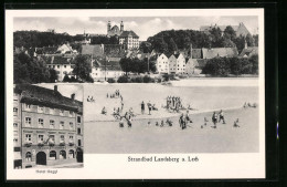 AK Landsberg A. Lech, Hotel Goggl, Standpartie  - Landsberg