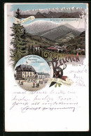 Lithographie Belchen /Schwarzwald, Gasthaus Von Jos. Stiefvater, Blick Ins Untermünsterthal  - Andere & Zonder Classificatie