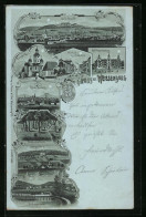 Mondschein-Lithographie Weissenburg, Römer-Castell, Wildbad Und Kgl. Realschule, Ellinger Thor  - Weissenburg