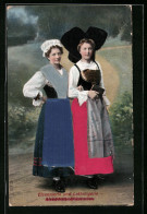 Präge-AK Elsässerin Und Lothringen, Elsass-lothringische Tracht  - Costumes