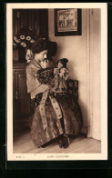 AK Jeune Alsacienne, Elsass-lothringische Tracht  - Costumi