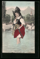 AK Mädchen In Elsass-lothringische Tracht  - Costumes