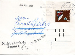 64293 - Bund - 1965 - 10Pfg IVA EF A Kte PFORZHEIM - ... BRIEFVERTEILANLAGE ... -> Hamburg, Zurueck Als "nicht Abgeholt" - Correo Postal