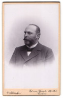 Fotografie Ed. Von Spoenla, Coethen, Portrait Post Direktor Gollbach Aus Cöthen Im Anzug Mit Vollbart, 1898  - Professions