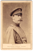 Fotografie Georg Dickhaut, Düsseldorf, Chevauleger In Uniform Mit Moustache  - Guerra, Militares