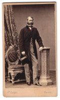 Foto A. Sorgato, Venezia, Portrait Graf Oscar D`Orsay Im Anzug Mit Zylinder Udnd Backenbart  - Berühmtheiten