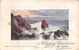 R299014 A Happy Christmas To You. Rough Seas. Tuck. Oilette. Plate Marked - Wereld