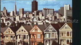72582751 San_Francisco_California Quaint Victorian Homes With Skyline - Andere & Zonder Classificatie