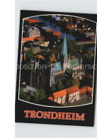 72582618 Trondheim Nidarosdomen Nidaros Kathedrale Fliegeraufnahme Trondheim - Norvegia