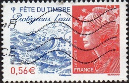 France Oblitération Moderne N° 4439 - Fête Du Timbre2010. Protégeons L'eau. Marianne De Beaujard - Used Stamps